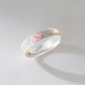 wholesale 999 Silver NaLan Fresh Sweet Ins Style Niche Design Exquisite Pink Lotus Ring R02720-0-0