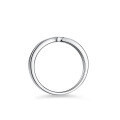 S925 Silver Moissanite Crossover Women's Euro-American Fashion Row Ring Tail Ring-0-3