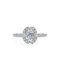 S925 Silver Oval-Cut Moissanite One-Carat Ring for Women-0-4