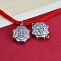 wholesale 925 Sterling Silver Tiger Beast Taotie Pixiu Lock Bag Ethnic National Style DIY Accessories Antique Vintage Pendant Ornament-0-0