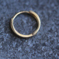 wholesale 9K solid gold polished hoop earrings, 18mm wide, minimalist and elegant ear clips-0-4