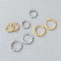 wholesale S925 Sterling Silver Fresh Sweet Ins Style Niche Design Irregular Concave-Convex Ear Clasp M05807-0-3