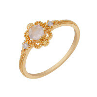 wholesale 925 Sterling Silver Natural Rose Quartz White Zircon Light Luxury Ring, Dunli Jewelry New Pink Floral Crown Design-Rose Quartz Crown Ring  US Size 8