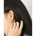 wholesale S925 Sterling Silver Korean Version Ins New Smooth Surface Twisted Hoop Earrings Versatile Earrings-0-3