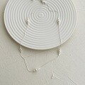 wholesale 925 Sterling Silver Japanese and Korean Fashion Minimalist Pearl Necklace for Women, Small and Unique Design, Fresh and Elegant Collarbone Chain Necklace-0-1