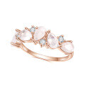 wholesale S925 sterling silver and rose gold plated ring with natural moonstone, high-end luxurious gemstone ring for elegant and chic style-0-4