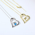 wholesale S925 Silver Japanese Whimsical Owl Synthetic Opal Pendant White Opal Jewelry Necklace-0-2