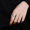 wholesale S925 Sterling Silver Korean Dongdaemun Ins Trendy Minimalist Design Round Star Open Ring for Women-0-2