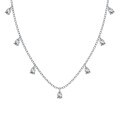 wholesale S925 Sterling Silver Light Luxury INS Style Women's Pear-shaped Zircon Pendant Necklace, Minimalist and High-end Collarbone Chain-0-5