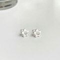 wholesale S925 Sterling Silver Small Fresh Flower Earrings, Forest Style, Minimalist, Elegant, New Design, Personality-0-1
