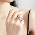 S925 Silver 8-Carat Oval Moissanite Ring with Luxurious Setting-0-3