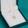 wholesale 10K gold jewelry Japanese-inspired lightweight luxury summer new pendant with natural opal for women, direct wholesale from manufacturer-0-2