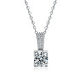 925 Sterling Silver Moissanite Bull Head Necklace, Women's Classic Carat Pendant-0-3