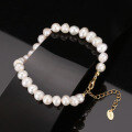 wholesale S925 Sterling Silver Jewelry Baroque Adjustable Natural Freshwater Pearl Bracelet Factory Direct-0-4