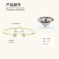 18K Gold Plated S925 Silver Moissanite Water Drop Bangle for Cross-Border Live Streaming-0-7