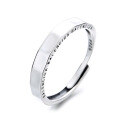 wholesale S925 Sterling Silver Irregular Smooth Concave Creative Edge Letter Ring Minimalist Versatile Index Finger Ring-0-4