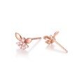 wholesale 18K rose gold earrings au750 set with diamond studs 14K yellow gold 9K white gold moissanite earrings women's jewelry-0-3
