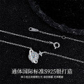 S925 Silver Necklace with Moissanite Pendant, Planet Design-0-0