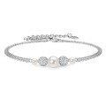 S925 Sterling Silver Simple Natural Freshwater Pearl Bracelet for Women-0-41