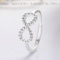 wholesale S925 Sterling Silver Bow Ballpoint Ring Adjustable Index Finger Ring Niche Luxury Factory Direct-0-1