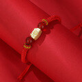 wholesale S925 Sterling Silver Chinese Trend Style Small Dragon Bag Red Braided Rope Bracelet Zodiac Year of the Dragon Hand String Free Engraving-0-3