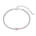 wholesale S925 Sterling Silver European and American Cross-Border Minimalist Women's Versatile Luxury High-End 8A Ice-Cut Tennis Bracelet Accessories-0-7