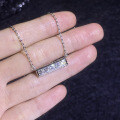 925 Sterling Silver Full Diamond Pendant Necklace with 1-Carat Moissanite-0-1