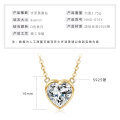 S925 Sterling Silver 2ct Moissanite Sweet Heart Necklace-0-5