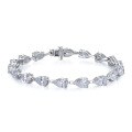 wholesale S925 Silver New Style 5*8 Full Diamond Pear Bracelet, Fashionable and Elegant, Influencer Style-0-5