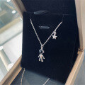 wholesale S925 Sterling Silver Trendy Astronaut Necklace Hip-hop Retro Spaceman New Couple Sweater Chain-0-4