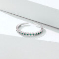 wholesale S925 Sterling Silver Minimalist Diamond-Accented Open Adjustable Ring for Women, Delicate Wholesale Jewelry-0-1
