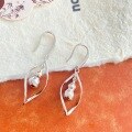 wholesale S925 Sterling Silver Hollow Twist Wire Gourd Earrings with Hook, Fashion Women's Vintage Style Polished Surface Twist Ear Accessories-0-3