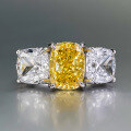 wholesale S925 metal set with 7*9 yellow high-carbon diamond,-0-0