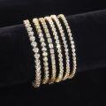 wholesale 18K/9K/10K/14K gold fashion tennis bracelet with moissanite and pear-shaped 035ct drop charms-0-0