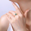 Metal Fashion Gold Plated Fade-Resistant High-Quality Stackable Moissanite Ring Custom Processing-0-2