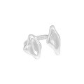 wholesale S925 pure silver Korean version INS niche design cross versatile irregular textured open ring for women-0-5