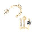 S925 Sterling Silver D-color Moissanite Bow Earrings-0-12