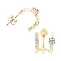 S925 Sterling Silver D-color Moissanite Bow Earrings-Style D [Clearance Sale - Free Shipping] 925 Silver  K Gold