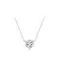 wholesale 925 Sterling Silver Minimalist Bubble Single Diamond Necklace, Niche Design, High-End Feel, Light Luxury, Versatile Diamond Necklace Collarbone Chain-0-2