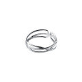 wholesale S925 Sterling Silver Nalan Japanese Korean Style Hollow Line Crossover Adjustable Ring Index Finger Ring J4766-0-4