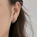 wholesale S925 Sterling Silver INS Style New Horseshoe-shaped Earrings for Women, Minimalist and Fashionable Design with a Sense of High-end Sophistication-0-0