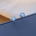 wholesale S925 Sterling Silver Fashion Zircon Wish Ear Studs, Minimalist Niche Sophisticated Versatile Earrings Gift for Best Friend-0-1