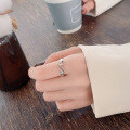 wholesale S925 Sterling Silver Creative Minimalist Lightning Design Open Ring Korean Japanese Style Ins Cold Tone Index Finger Ring-0-2