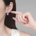 S925 Sterling Silver Moissanite Waterdrop Earrings, Elegant and Sparkling-0-2