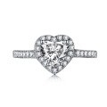 wholesale S925 Sterling Silver Women's In-Stock Full-Diamond Simulation Heart Ring, Fashion Proposal Wedding Jewelry Ring-0-5