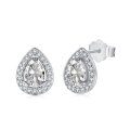 wholesale S925 Sterling Silver Cross-Border New Drop Zircon Design Women's Earrings, Light Luxury Retro Elegant Style, Ready for Wholesale-0-5