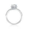 wholesale 18K Gold Crown Style Lab-Grown Diamond Ring, White Gold Engagement Ring with 1 Carat Genuine Diamond Authentic-0-2