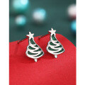 wholesale S925 Sterling Silver Christmas Earrings for Women, Cross-border Small and Unique Design, High-end Festive Stud Earrings-0-0