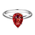 wholesale S925 Sterling Silver 1-carat Teardrop Pear-shaped Ring for Women and Men, High-end Jewelry-0-14