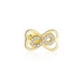 wholesale S925 Sterling Silver Hollow-out Bow Stud Earrings With Rhinestones, Women's Light Luxury Fashion,。-0-1